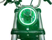 Custom Dynamics Chrome 5.75 in Proglow LED Headlamp w/Colour Changing Halo for Various Harley-Davidson Motorcycles (See Fitment List)