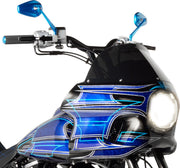 Custom Dynamics Black 5.75 in. LED Halo Headlamp for Various Harley-Davidson Motorcycles (See Fitment List)