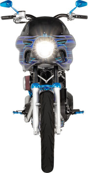 Custom Dynamics Black 5.75 in. LED Halo Headlamp for Various Harley-Davidson Motorcycles (See Fitment List)