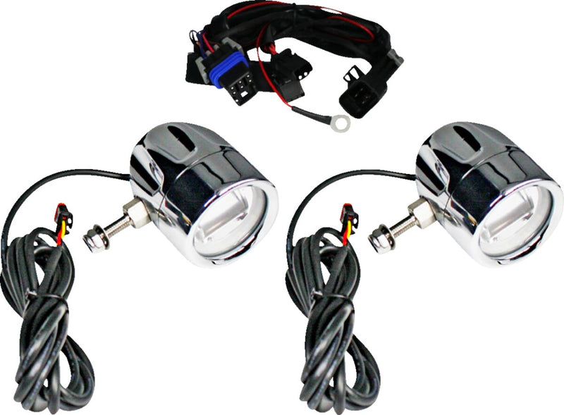 Custom Dynamics Chrome ProBeam Halo Fog Lamp for 2020-2026 Indian Challenger and 2022-2026 Indian Pursuit Motorcycles