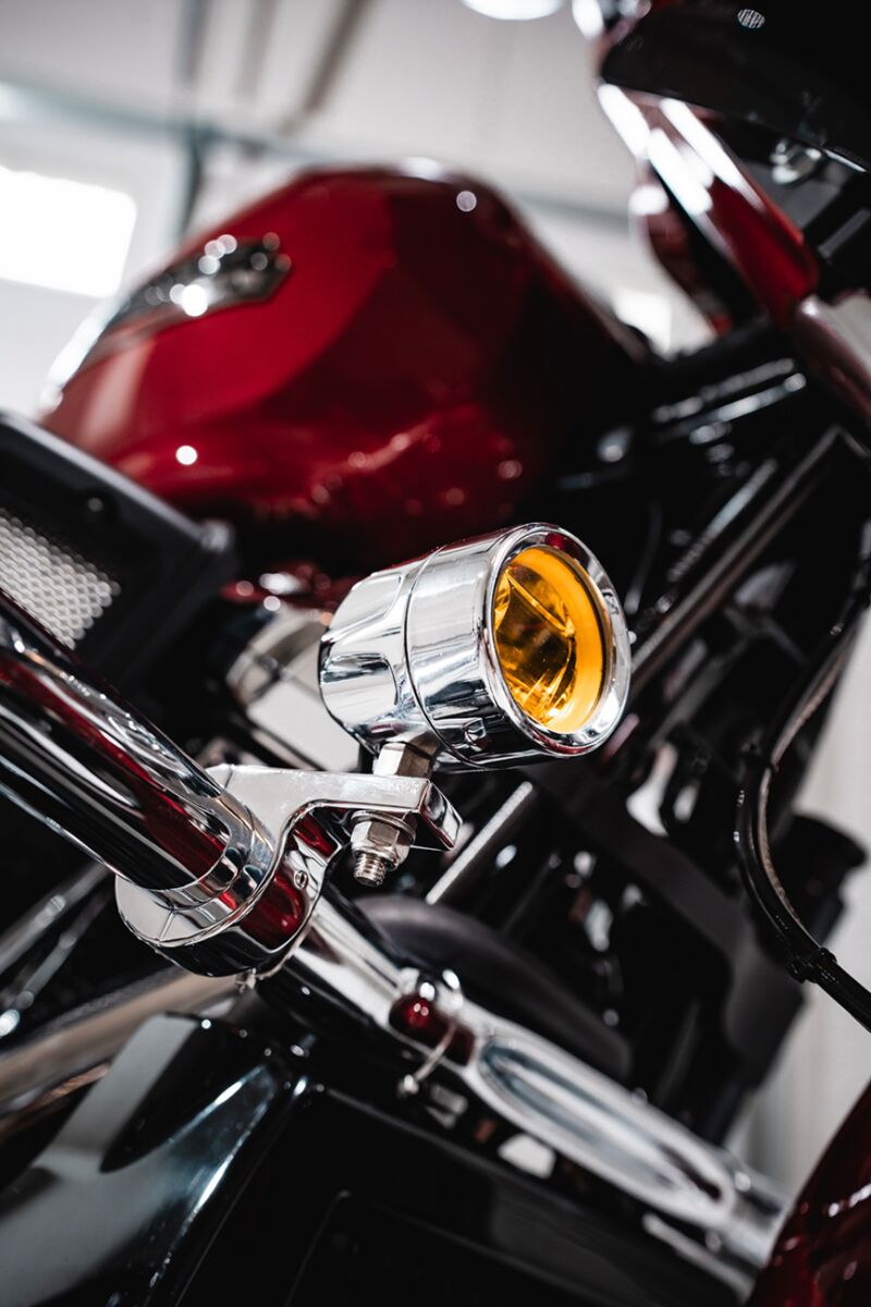 Custom Dynamics Chrome ProBeam Auxiliary LED Halo Fog Lamps w/Yellow Lens
