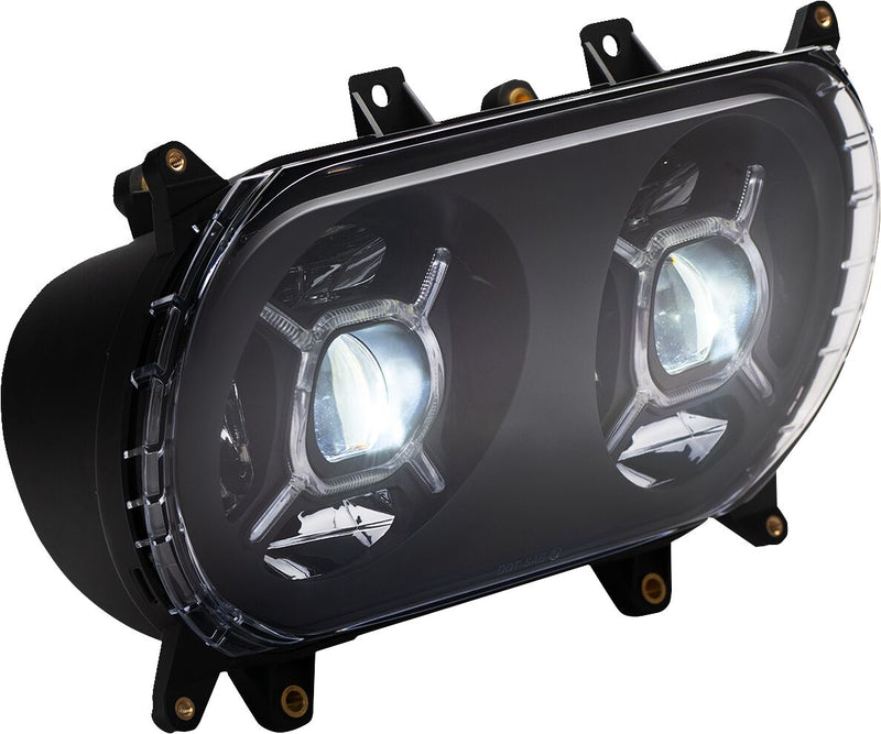 Custom Dynamics Black Double-X LED Headlight for 2015-2025 Harley-Davidson Touring Motorcycles