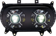 Custom Dynamics Black Double-X LED Headlight for 2015-2025 Harley-Davidson Touring Motorcycles