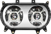 Custom Dynamics Chrome Double-X LED Headlight for 2015-2025 Harley-Davidson Touring Motorcycles