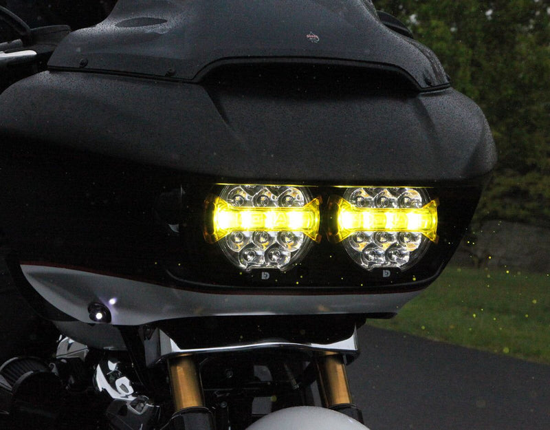 Denali D14 Destroyer LED Headlight Upgrade Kit - Harley-Davidson Road Glide for 2015-2023 Harley-Davidson Custom Replacement Front Driving Light Fl...
