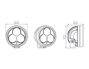 Denali D3 LED Driving Light Pod Fog Light Each