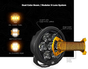 Denali D7 PRO Multi-Beam Driving Light Pods with Modular X-Lens System Headlight Each
