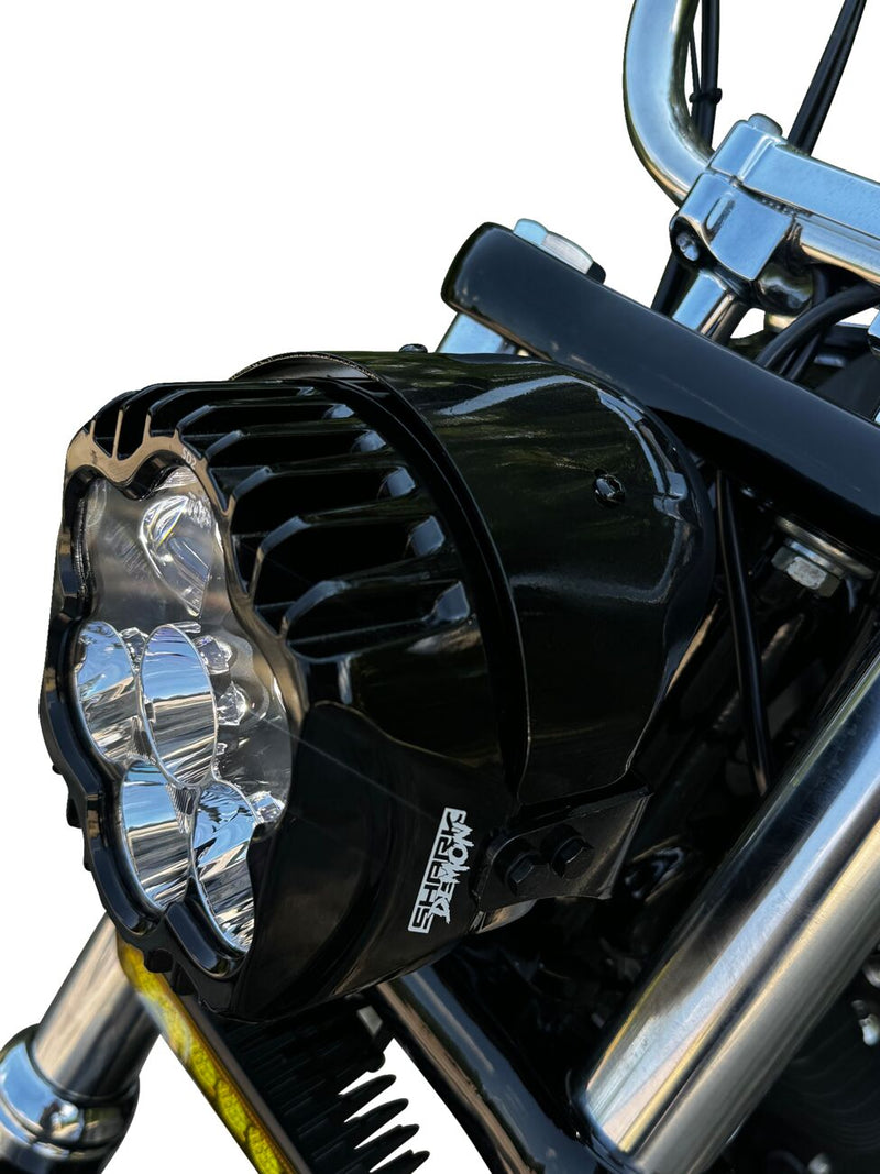 Custom Dynamics Shark Demon™ LED Headlight Kit for 1999-2022 Harley-Davidson Each