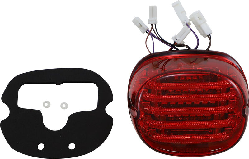 Custom Dynamics Rear ProBeam Integrated Low Profile LED Taillight w/Auxiliary Turn Signal and Red Lens for Various Harley-Davidson Motorcycles (See Fitment List)