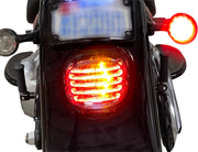 Custom Dynamics Rear ProBeam Integrated Low Profile LED Taillight w/Auxiliary Turn Signal and Smoke Lens for Various Harley-Davidson Motorcycles (See Fitment List)