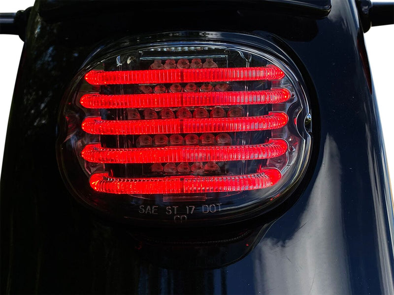 Custom Dynamics Rear ProBeam Integrated Low Profile LED Taillight w/Auxiliary Turn Signal for Various Harley-Davidson Motorcycles (See Fitment List)