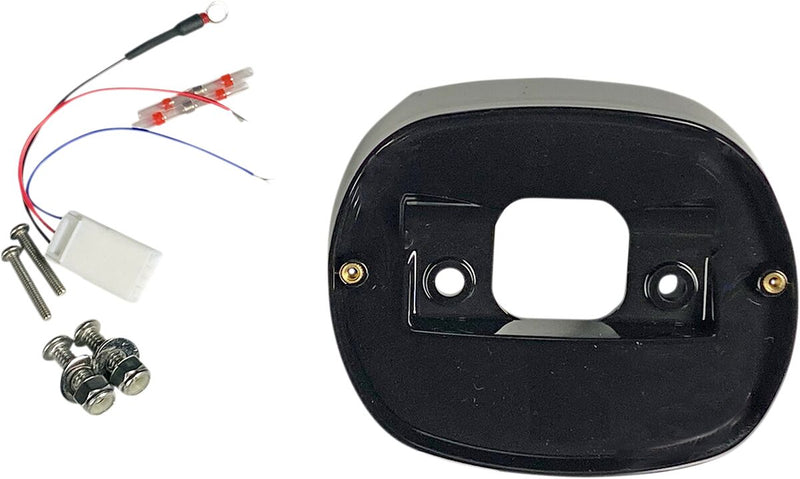 Custom Dynamics Black Taillight Base Plate for Various Harley-Davidson Motorcycles (See Fitment List)