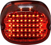 Custom Dynamics Low Profile LED Taillight w/Licence Plate Illumination Window w/Red Lens for Various Harley-Davidson Motorcycles (See Fitment List)