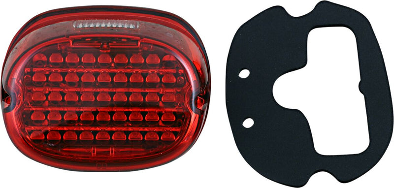 Custom Dynamics Low Profile LED Taillight w/Licence Plate Illumination Window w/Red Lens for Various Harley-Davidson Motorcycles (See Fitment List)