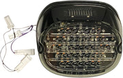 Custom Dynamics Smoke Lens Low Profile LED Taillight with Integrated Auxiliary Turn Signals w/Top Tag Light Window for Various Harley-Davidson Motorcycles (See Fitment List)