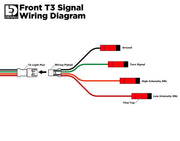 Denali Turnsignal Swtichback T3 Turn Signal Low Profile Front Pair
