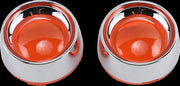 Kuryakyn Deep Dish Bezels With Amber Lenses In Chrome #KUR2108