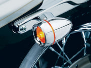 Kuryakyn Deep Dish Bezels With Amber Lenses In Chrome #KUR2108