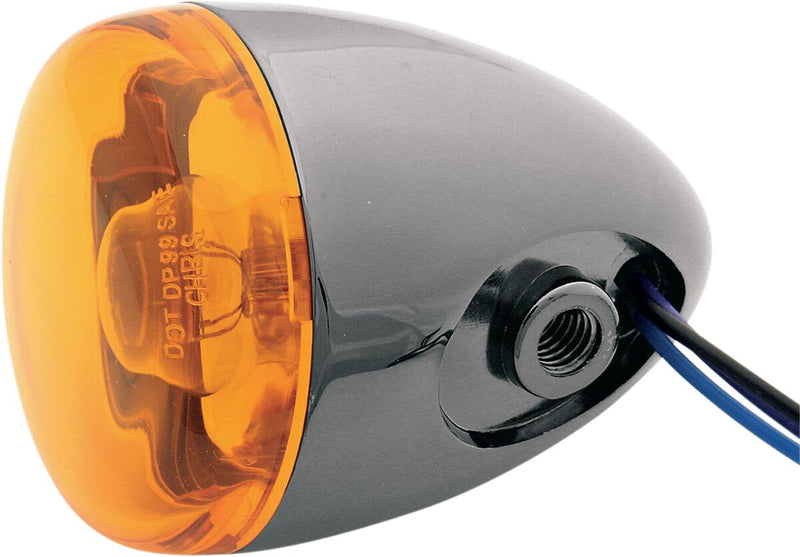 Chris Products Black Nickel Turn Signal w/Amber Lens