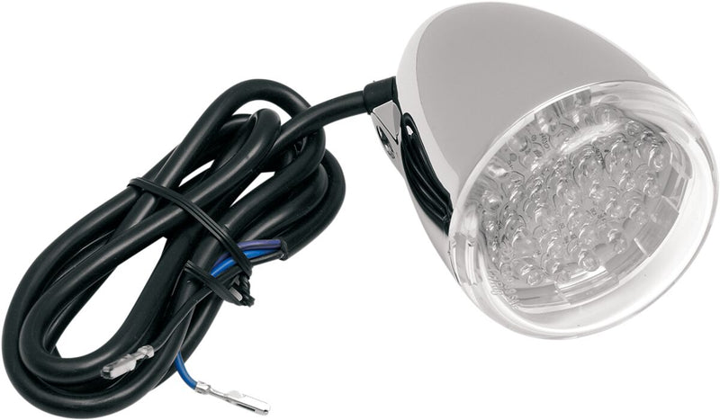 Chris Products Front Stem Mount Turn Signal w/Clear Lens and Red LED Bulb