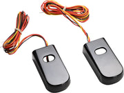 Alloy Art Black LED Fender Strut Lights - Red LED w/Smoke Lens for 2004-2022 Harley-Davidson Sportster Motorcycles