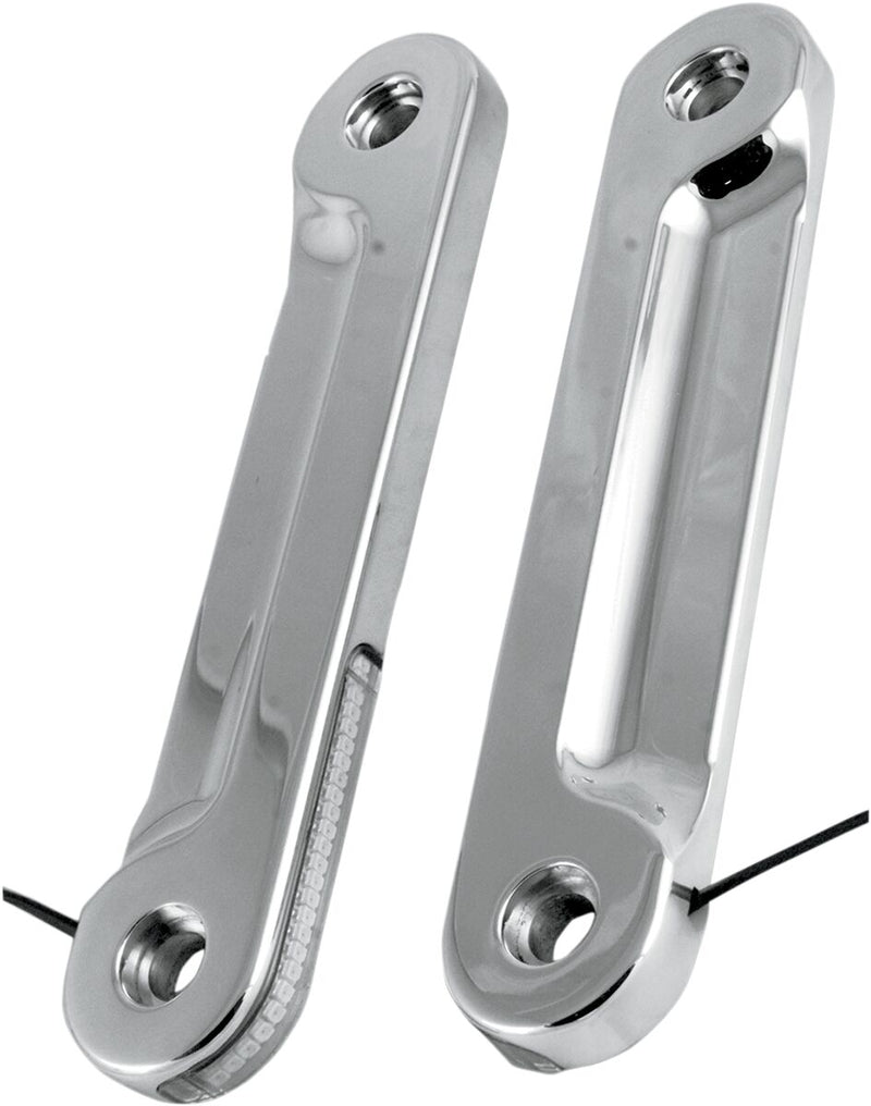Alloy Art Chrome LED Front Signal Lights for 2006-2014 Harley-Davidson Street Glide and 2010-2011 Harley-Davidson Street Glide Trike Motorcycles