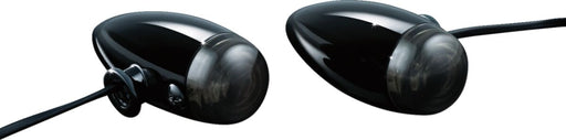 Kuryakyn Super Bright Amber L.E.D. Mini Bullets In Gloss Black