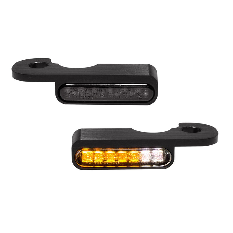 Heinz Bikes LED Handlebar Turn Signal Amber/White Colour in Black For 2013-2014 Softail Breakout CVO & 2016-2017 Pro Street Breakout CVO Models