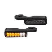 Heinz Bike LED Handlebar Turn Signals in Aluminium/Black With Included Position Light For 2002-2017 V-Rod/Night-Rod Models