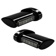 Heinz Bike Winglets LED Turn Signals in Aluminium/Black For 1995-2017 Dyna, 1993-2023 Softail, 1993-2022 Sportster, 2008-2013 Models