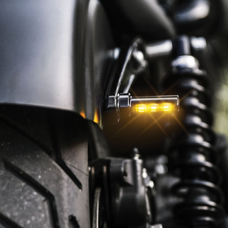 Winglets Led Turn Signals Dyna, Softail, Classic, Revolution, Sportster, Touring, V-Rod, Street, Trike, Livewire #HBWL-3TS