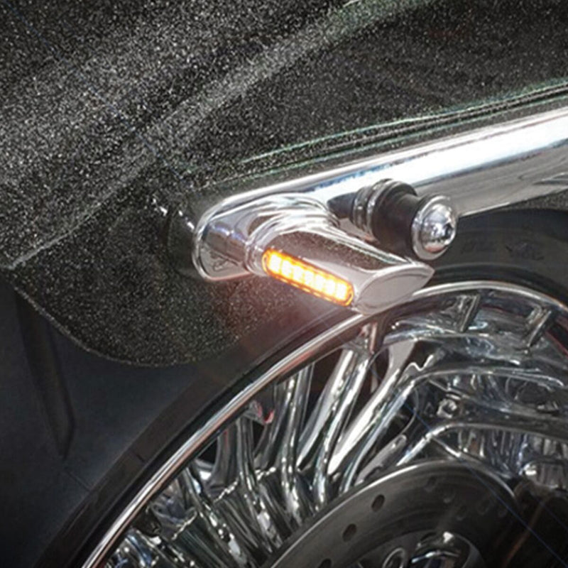 Winglets Led Turn Signals Dyna, Softail, Classic, Revolution, Sportster, Touring, V-Rod, Street, Trike, Livewire #HBWL-3TS-C