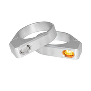 Heinz Bike LED Turn Signals in Aluminium/Silver, Micro For: Fork Tubes
