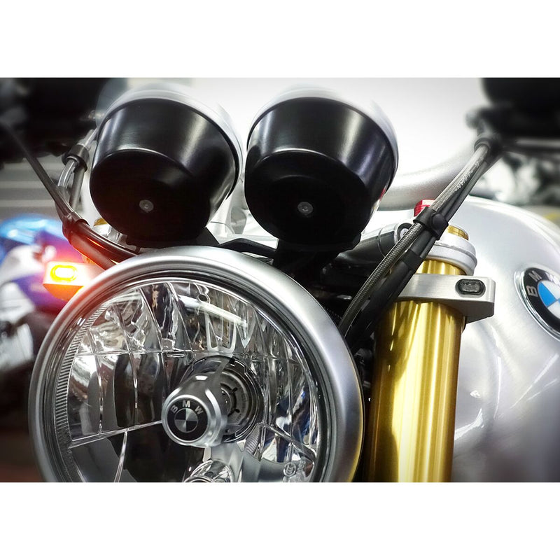 Heinz Bike LED Turn Signals in Aluminium/Silver, Micro For: Fork Tubes