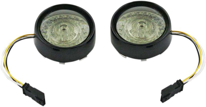 Custom Dynamics Black ProBeam CVO Bullet Bezel Dynamic Ringz LED Turn Signals w/Smoked Lens for 2016 Harley-Davidson Softail and 2016-2023 Harley-Davidson Touring Motorcycles