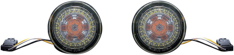 Custom Dynamics JAE ProBeam Dynamic Ringz Turn Signals w/Smoke Lenses for 2016-2021 Harley-Davidson Touring and 2016 Harley-Davidson Softail Motorcycles
