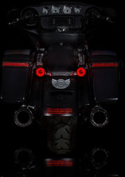 Custom Dynamics ProBeam Dynamic Ringz Turn Signals w/Red Lenses for Pro Street Breakout CVO Models for 2016-2022 Harley-Davidson Touring and 2016 Harley-Davidson Softail Motorcycles