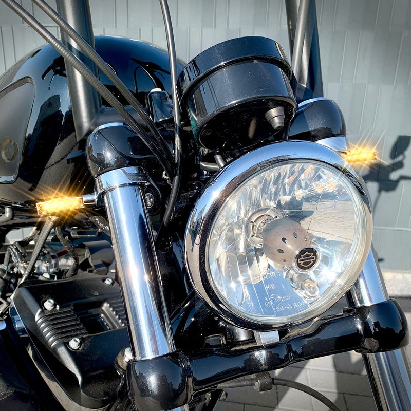 LED Turn Signal Dyna, Softail, Classic, Revolution, Sportster, Touring, V-Rod, Street, Trike, Livewire #HBBL-3TS-1-C