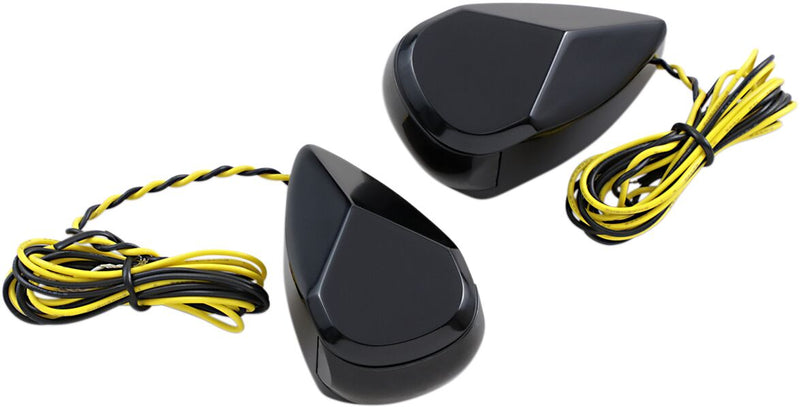 Alloy Art Black L.E.D. Dual Function Turn Signal/Marker Light w/Smoke Amber Lens