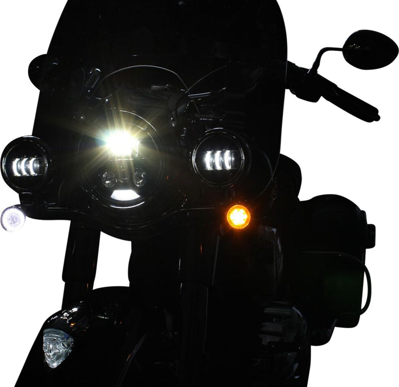 Custom Dynamics Black ProBeam Dynamic Ringz Turn Signal for Select Indian Motorcycles