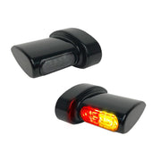 Heinz Bike Micro Winglets Rear Turn Signals in Black For 1995-2017 Dyna, 1993-2024 Softail, Touring, Sportster, 2008-2013 2015-2020 Street, 2002-2017 V-Rod Models #HBWLM-3TS