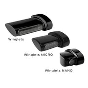 Heinz Bike 'Micro' Winglets Rear Turn Signals in Chrome For 1995-2017 Dyna, 1993-2024 Softail, Touring, Sportster, 2008-2013 2015-2020 Street, 2002-2017 V-Rod Models #HBWLM-3TS-C