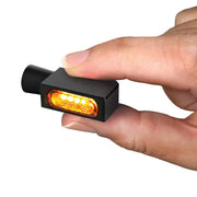 Heinz Bikes BLOKK-Line Micro Series LED Turn Signal in Black For Universal Use #HBBL-M-3TS-1