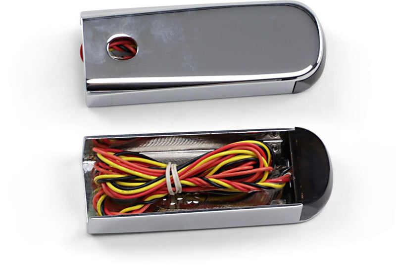 Alloy Art Raw Strut Lights - Red LED w/Smoke Lens for 2018-2026 Harley-Davidson Softail Motorcycles