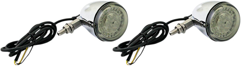 Custom Dynamics ECE Approved ProBEAM Ringz Turn Signals In Chrome With Amber/White L.E.D. For Universal Fitment