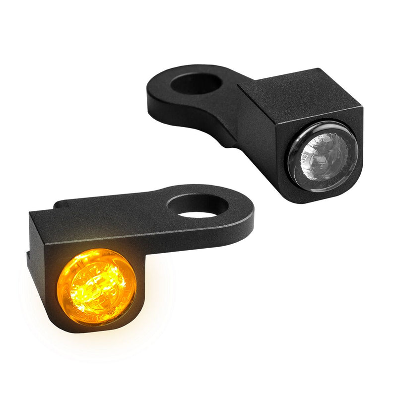 Heinz Bikes NANO Series LED Handlebar Turn Signals in Black For 2014-2022 XL Models #HBTSN-XL14