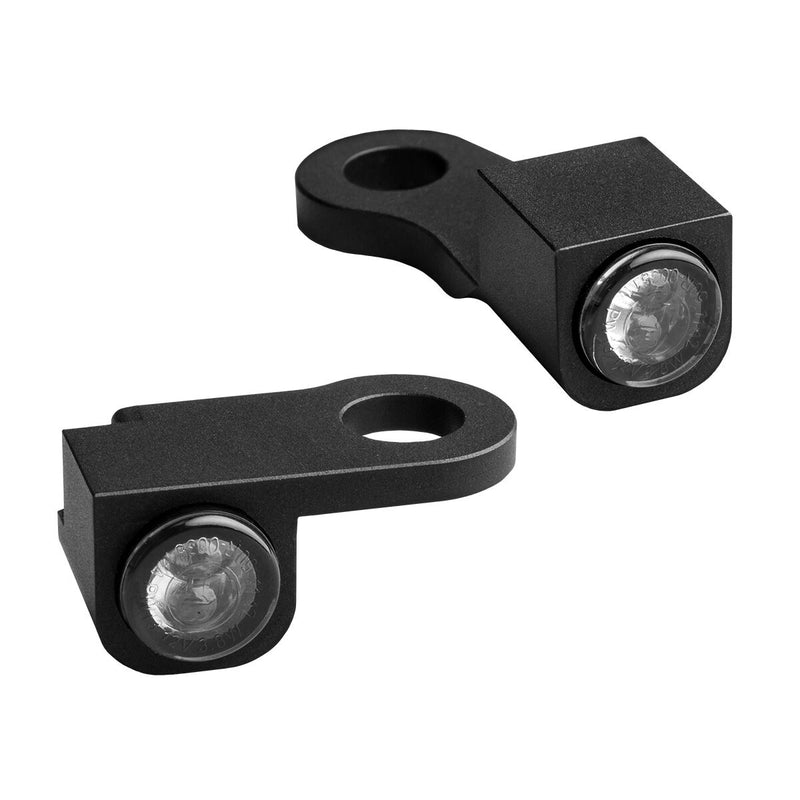 Heinz Bikes NANO Series LED Handlebar Turn Signals in Black With Position Light For 2014-2022 XL Models #HBTSN-XL14-PL