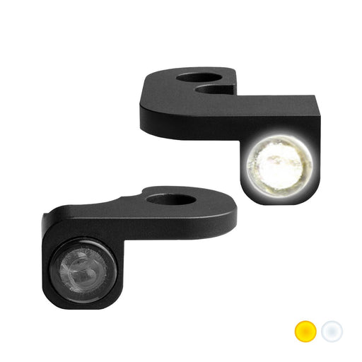 Heinz Bikes NANO Series LED Turn Signals H-D Handlebars in Black With Position Light For 1999-2017 Dyna Models