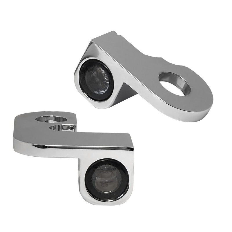 Heinz Bikes NANO Series LED Turn Signals H-D Handlebars in Chrome For 1999-2017 Dyna Models