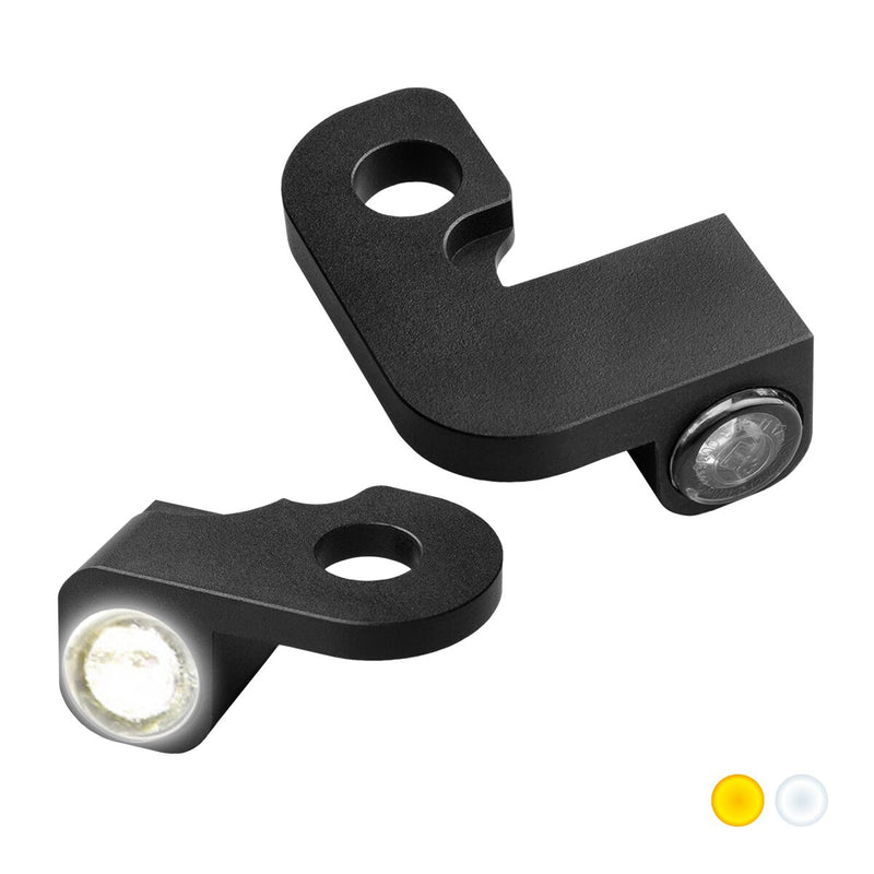 Heinz Bikes NANO Series LED Turn Signals H-D Handlebars in Black With Position Light For 2000-2014 Softail (Except Breakout And S With Hydraulic Clutch) Models